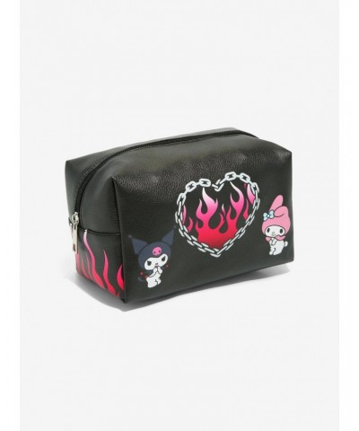 My Melody & Kuromi Flame Heart Makeup Bag $8.11 Bags