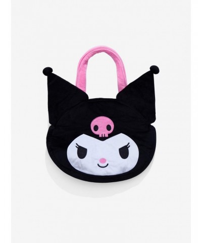 Kuromi Face Plush Tote Bag $12.56 Bags